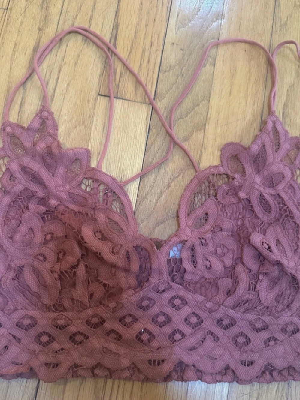Lace Floral Bralette in Mauve